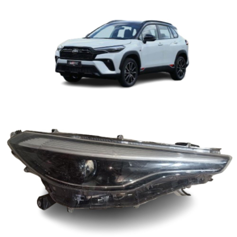 Farol Direito Corolla Cross 2023 Com Detalhe