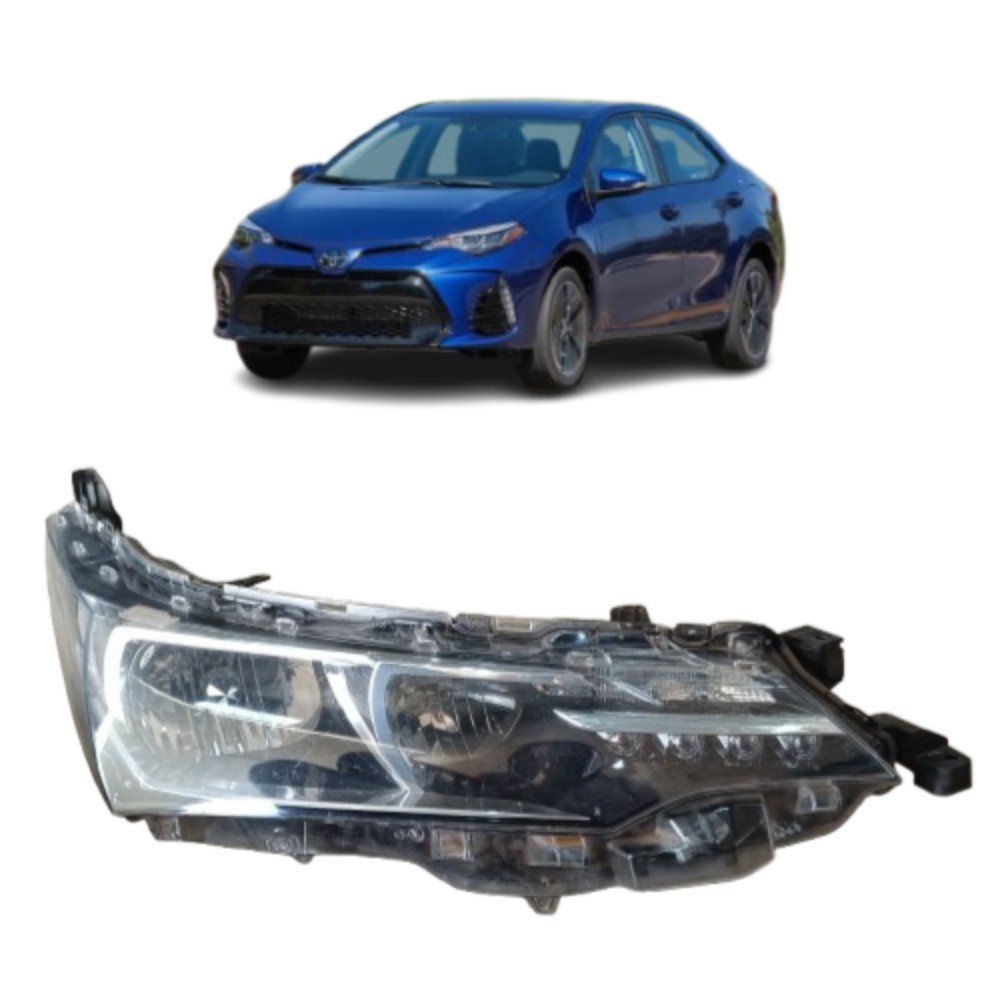 Farol Direito Corolla 2017 Com Led Recuperado